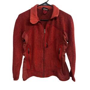 Patagonia Gorpcore Polartec Fleece‎ Jacket Red Zip Pocket Trailwear Size S